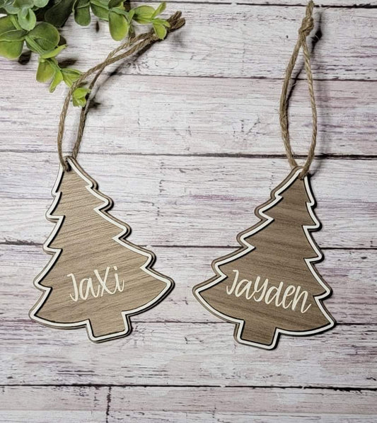 Christmas Tree Name Ornament/Stocking Tag