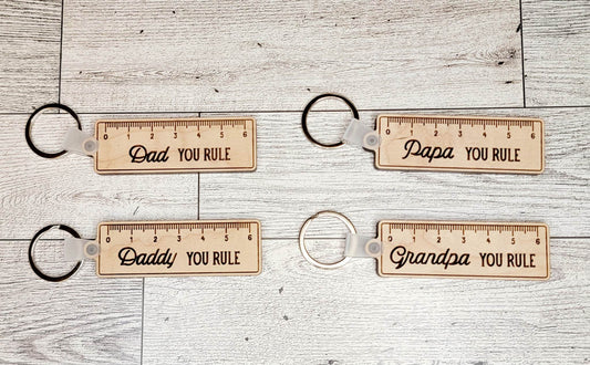 Personalized You Rule Keychain